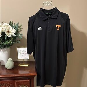 Adidas Black Polo with Orange Accents